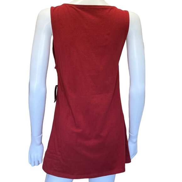 Torrid Red Foxy Deep V-Neck Sleeveless Cotton/Spandex Tank Top Womens Sz 0/L/12 - Picture 2 of 4